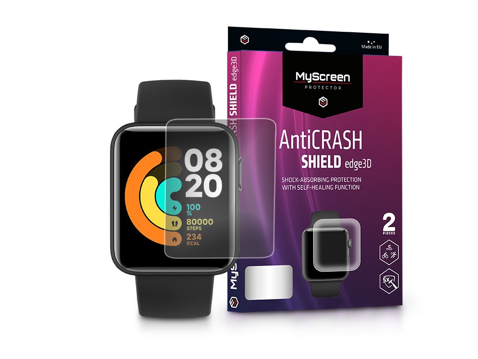 MSP LA-1921 Xiaomi Mi Watch Lite AntiCrash Shield Edge3D 2db-os kijelzővédő fólia