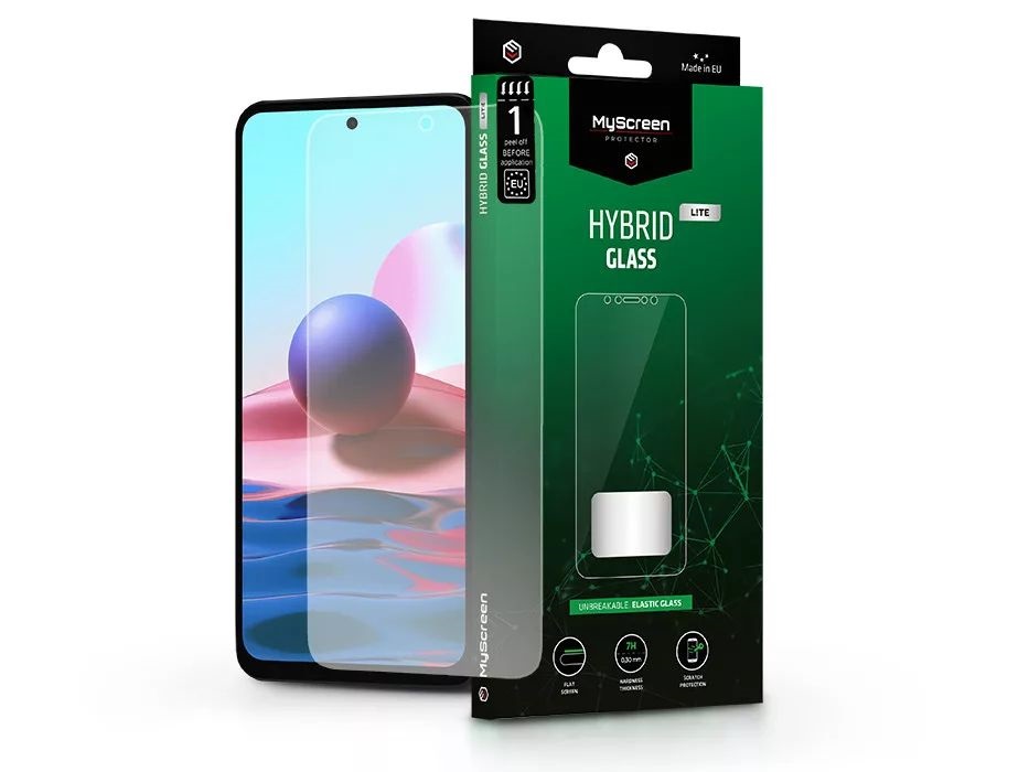 MSP LA-2114 Redmi Note 10/10S Hybrid Glass Lite rugalmas üveg kijelzővédő fólia