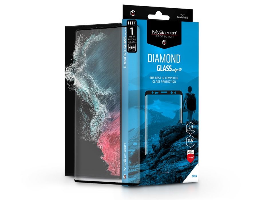 MSP LA-2145 Samsung S908B Galaxy S22 Ultra 5G ívelt Diamond Glass Edge3D edzett üveg képernyővédő