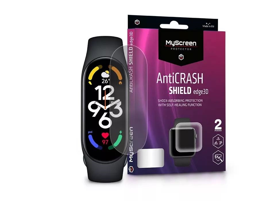 MSP LA-2256 Xiaomi Mi Band 7 AntiCrash Shield Edge 3D 2db kijelzővédő fólia
