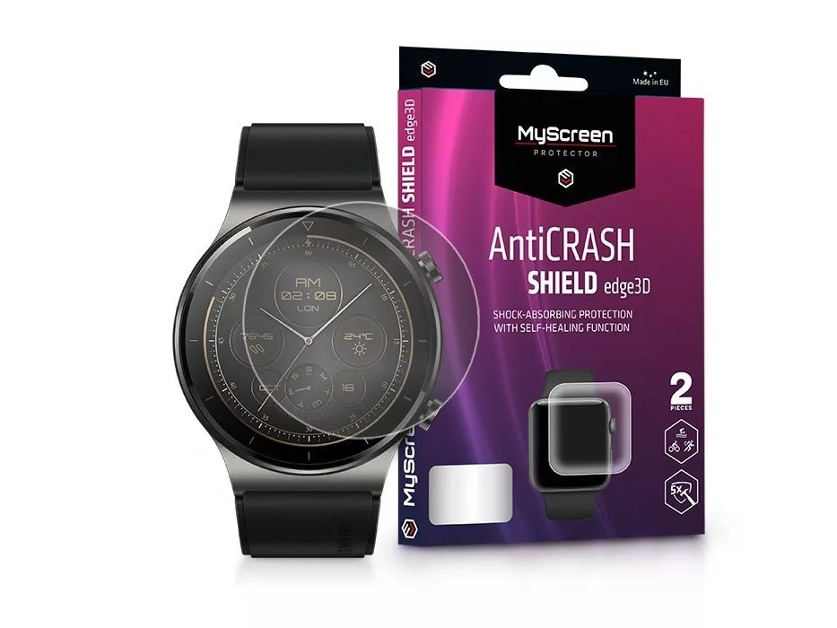 MSP LA-2273 Huawei Watch GT 2 Pro AntiCrash Shield Edge 3D 2db ütésálló kijelzővédő fólia