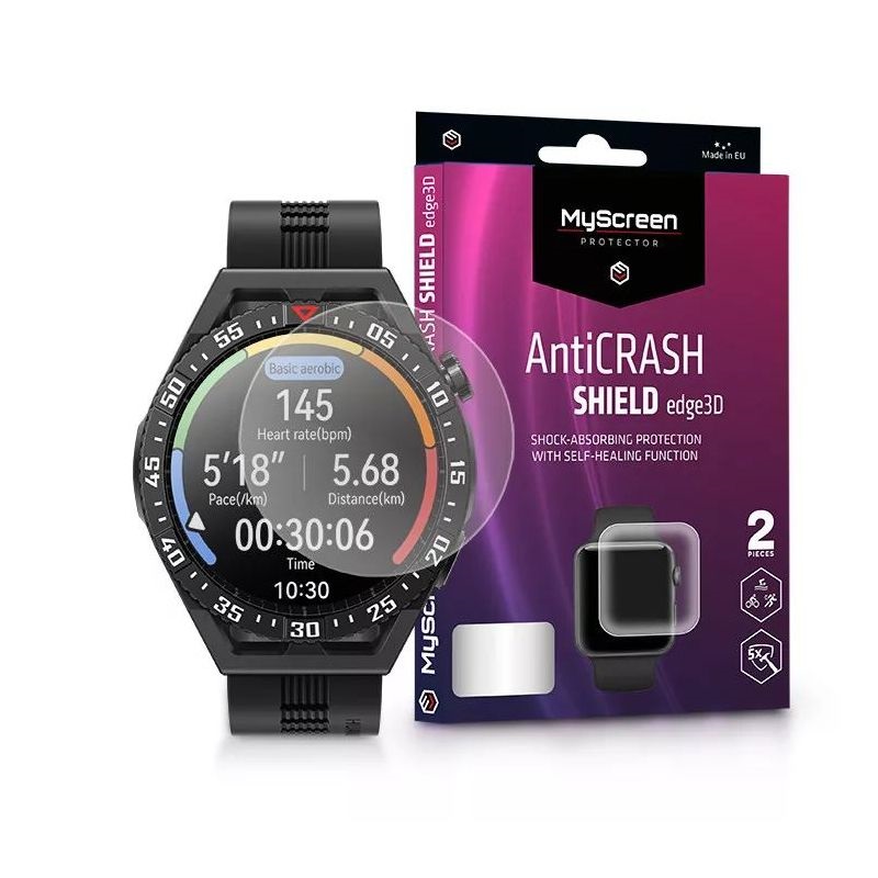 MSP LA-2303 Huawei Watch GT 3 SE AntiCrash Shield Edge3D 2db-os kijelzővédő fólia