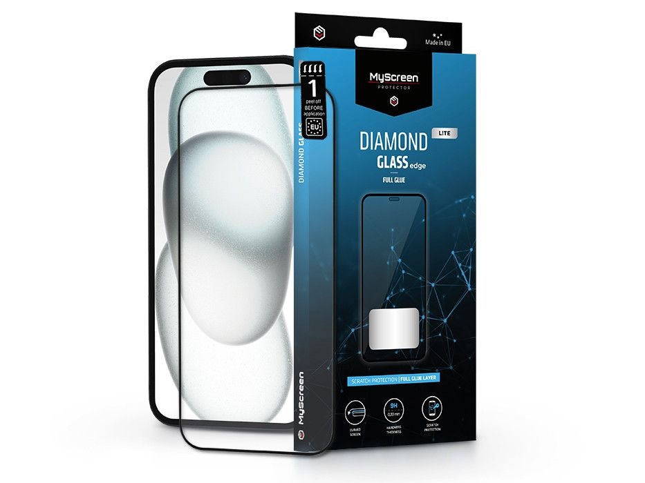 MSP LA-2329 Apple iPhone 15/15 Pro Diamond Glass Lite edzett üveg képernyővédő fólia