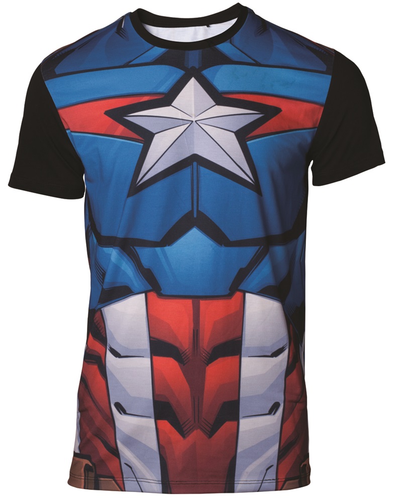 Marvel Captain America Sublimated férfi M méretű póló