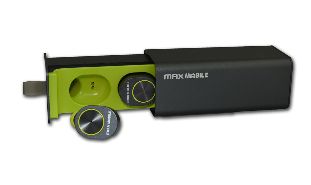 Max Mobile GW-10 prémium True Wireless Bluetooth fekete-zöld fülhallgató