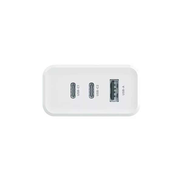 Maxlife ML081094 45W 2xType-C + USB fehér gyorstöltő adapter