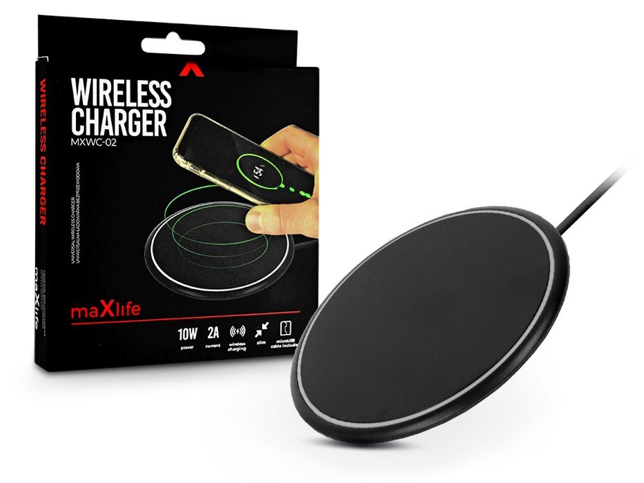 Maxlife TF-0117 10W fekete vezeték nélküli töltőállomás