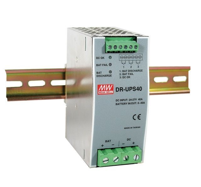 MEAN WELL DR-UPS40 29VDC 40A ipari DIN sínre szerelhető szünetmentes tápegység