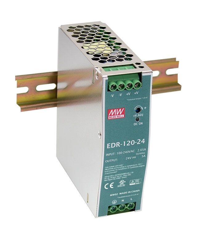 MEAN WELL EDR-120-24 24V 5A 120W DIN sínre szerelhető tápegység