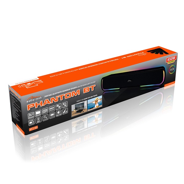 Media-Tech PHANTOM BT Hordozható Bluetooth Soundbar