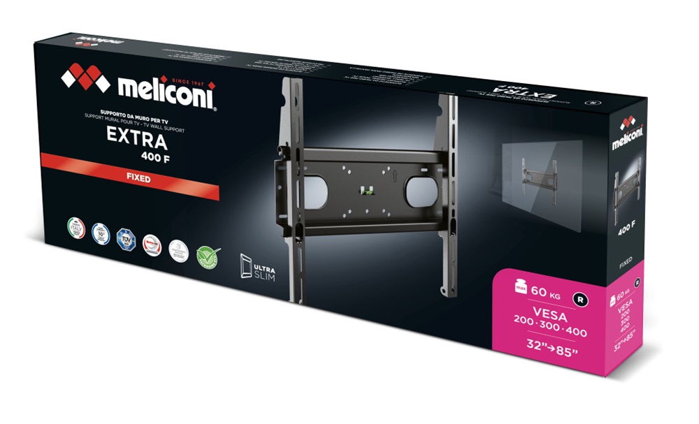 Meliconi EXTRA 400F DW 32"-88" fix erősített fali TV konzol