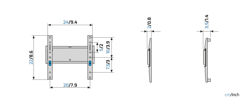 Meliconi FlatStyle FS200 DW 26"-45" fix fali TV konzol