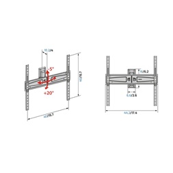 Meliconi FlatStyle FTR 400 Fast Block 40-65" fali konzol (Újszerű)