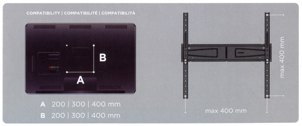 Meliconi Flatstyle FS400 VESA 400 TV fali konzol