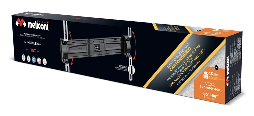 Meliconi Slimstyle Plus 600ST DW 50"-86" dönthető fali TV konzol