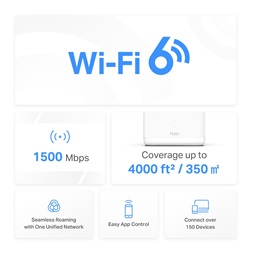 Mercusys Halo H60X(2-pack)  AX1500 fehér otthoni mesh Wi-Fi 6 rendszer (2db) - R