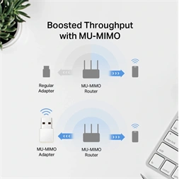 Mercusys MA30N AC1300 fehér nano vezeték nélküli két sávos USB adapter