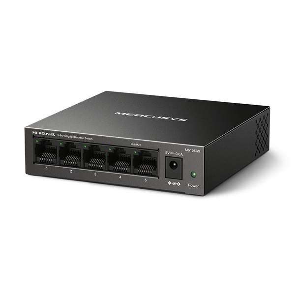 Mercusys MS105GS 5 portos Gigabit asztali switch - R
