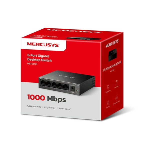 Mercusys MS105GS 5 portos Gigabit asztali switch - R