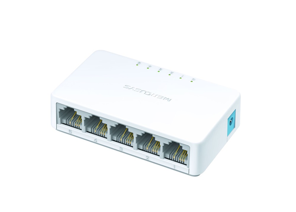 Mercusys MS105 5 port 10/100Mbps nem menedzselhető asztali Switch
