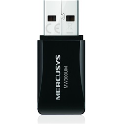 Mercusys MW300UM 300Mbps vezeték nélküli fekete USB adapter