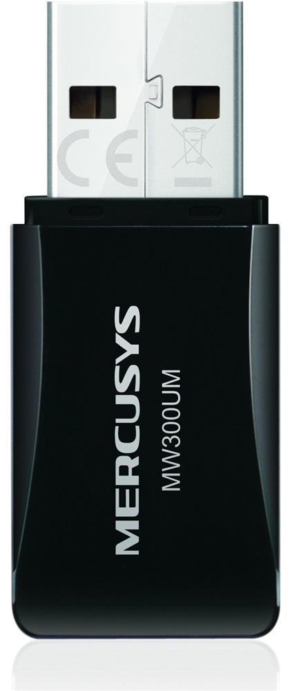 Mercusys MW300UM 300Mbps vezeték nélküli fekete USB adapter