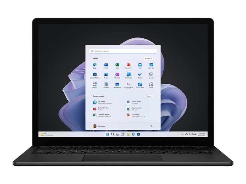 Microsoft Surface Laptop 5 13,5"/Intel Core i7-1255U/16GB/512GB/Int.VGA/Win11/fekete laptop