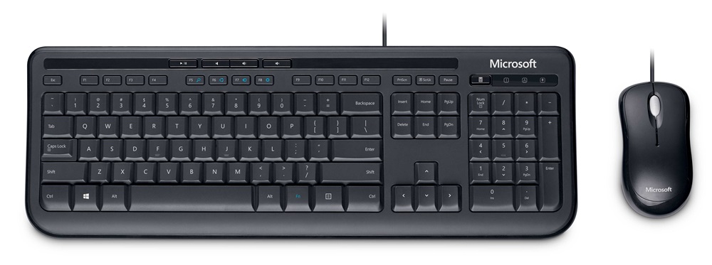 Microsoft Wired Desktop 600 HUN fekete USB dobozos billentyűzet + egér