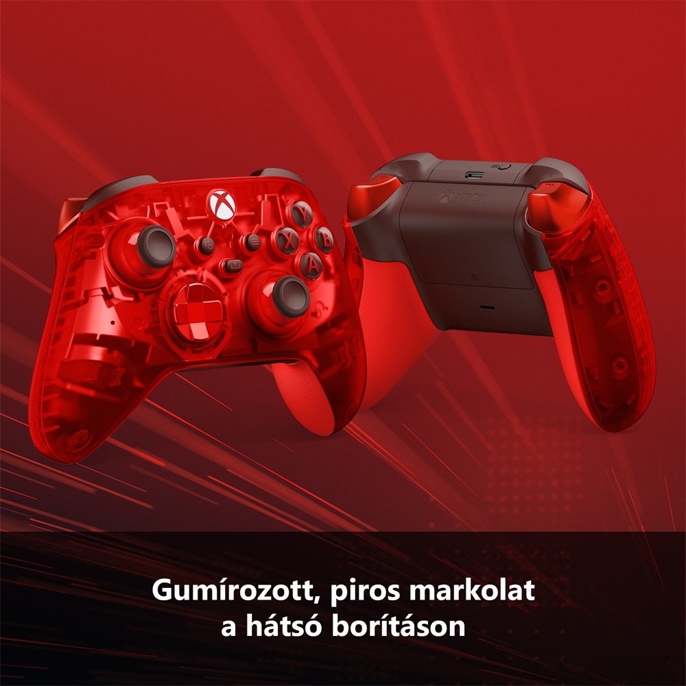 Microsoft QAU-00165 Xbox Series/Xbox One Pulse Cipher Special Edition vezeték nélküli piros kontroller
