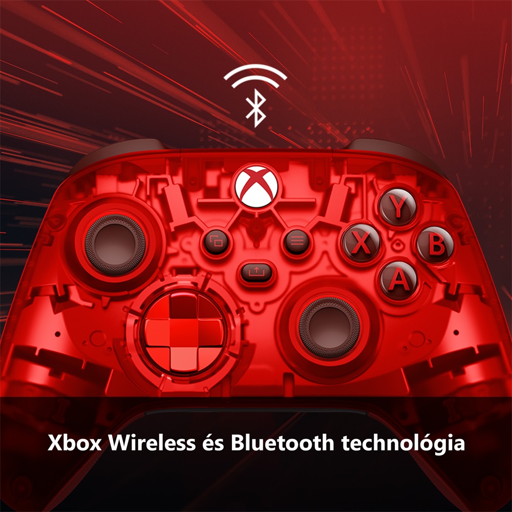 Microsoft QAU-00165 Xbox Series/Xbox One Pulse Cipher Special Edition vezeték nélküli piros kontroller