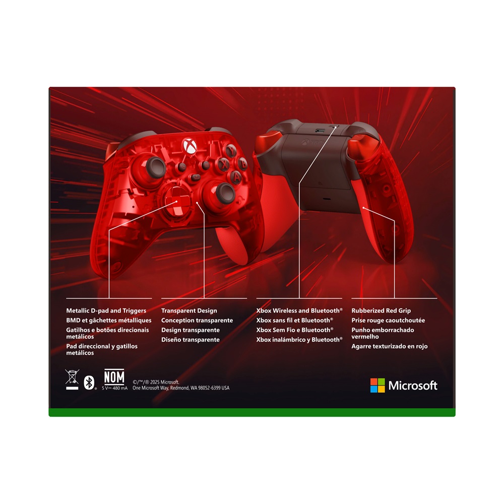 Microsoft QAU-00165 Xbox Series/Xbox One Pulse Cipher Special Edition vezeték nélküli piros kontroller