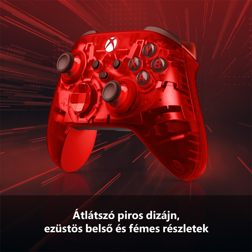 Microsoft QAU-00165 Xbox Series/Xbox One Pulse Cipher Special Edition vezeték nélküli piros kontroller