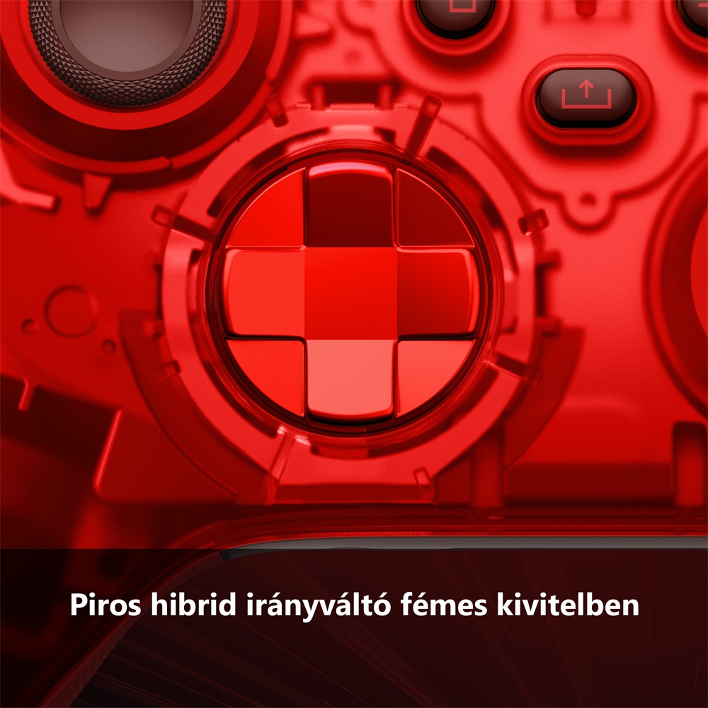 Microsoft QAU-00165 Xbox Series/Xbox One Pulse Cipher Special Edition vezeték nélküli piros kontroller
