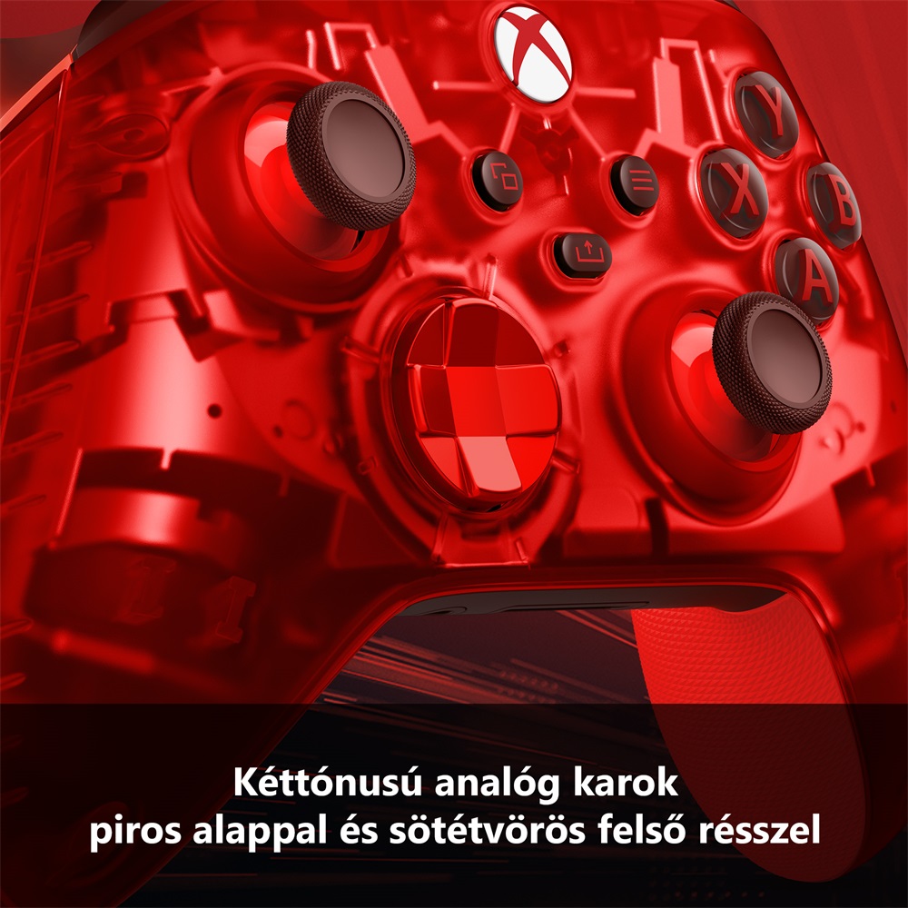 Microsoft QAU-00165 Xbox Series/Xbox One Pulse Cipher Special Edition vezeték nélküli piros kontroller