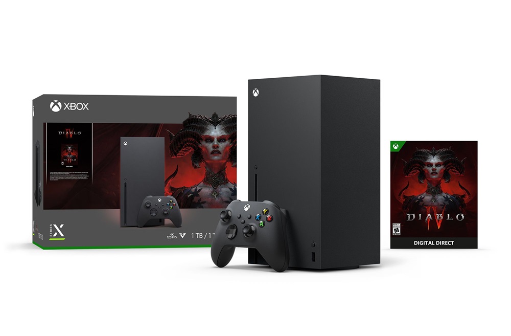 Microsoft Xbox Series X 1TB fekete játékkonzol + Diablo IV játékszoftver