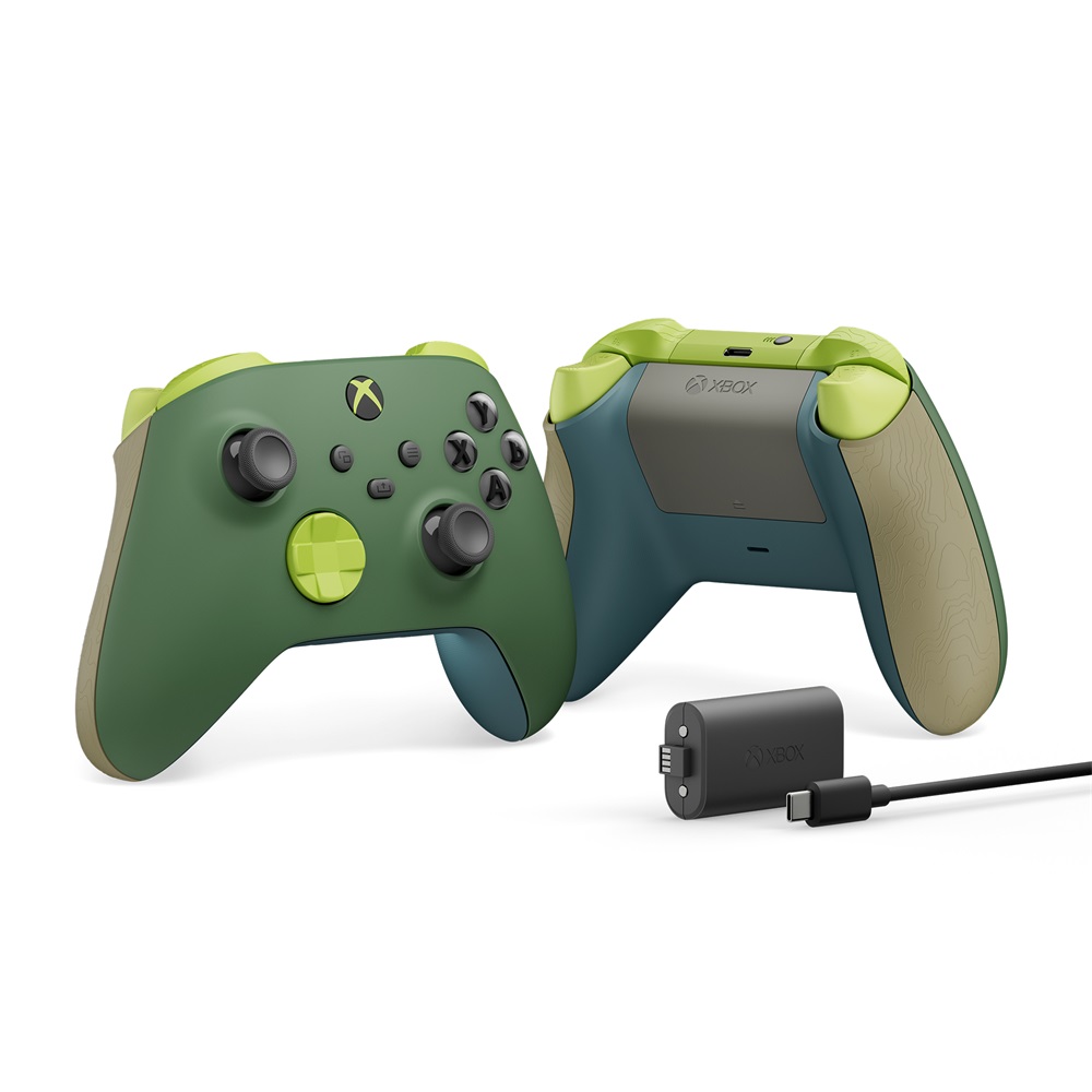 Microsoft QAU-00114 Xbox Series X|S/Xbox One Remix Special Edition vezeték nélküli zöld kontroller + töltőkészlet