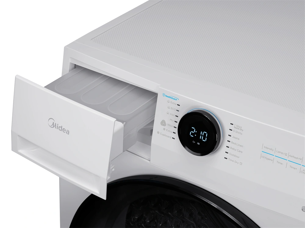 Midea MD200H100BW/W-HR fehér, 10 kg, hőszivattyús szárítógép