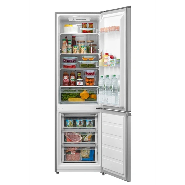 Midea MDRB380FGE02A inox, alulfagyasztós, Hűtő: 199L, Fagyasztó:71L, No frost hűtőszekrény