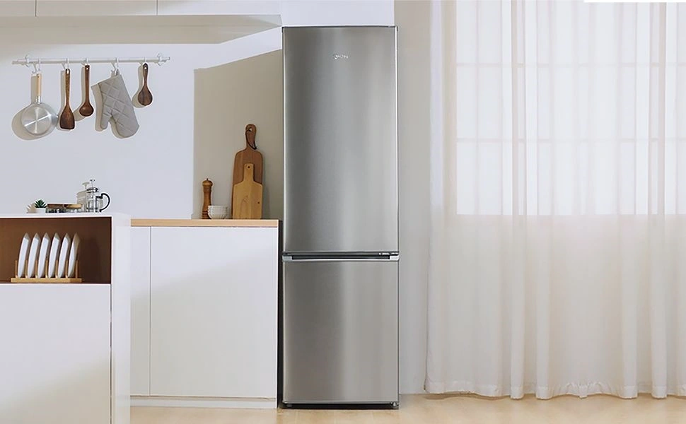 Midea MDRB380FGE02A inox, alulfagyasztós, Hűtő: 199L, Fagyasztó:71L, No frost hűtőszekrény