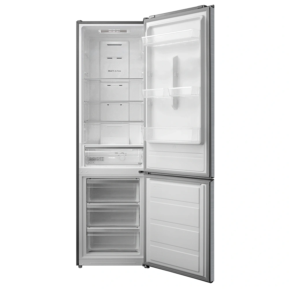 Midea MDRB489FGD46O inox, alulfagyasztós, Hűtő: 247L, Fagyasztó:83L, No frost hűtőszekrény