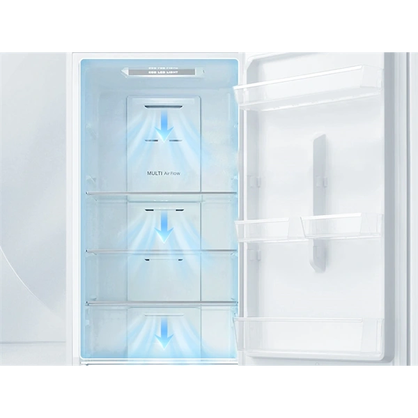 Midea MDRB489FGE01OE fehér, alulfagyasztós, Hűtő: 247L, Fagyasztó:83L, No frost hűtőszekrény