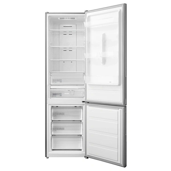 Midea MDRB489FGE02OE inox, alulfagyasztós, Hűtő: 247L, Fagyasztó:83L, No frost hűtőszekrény