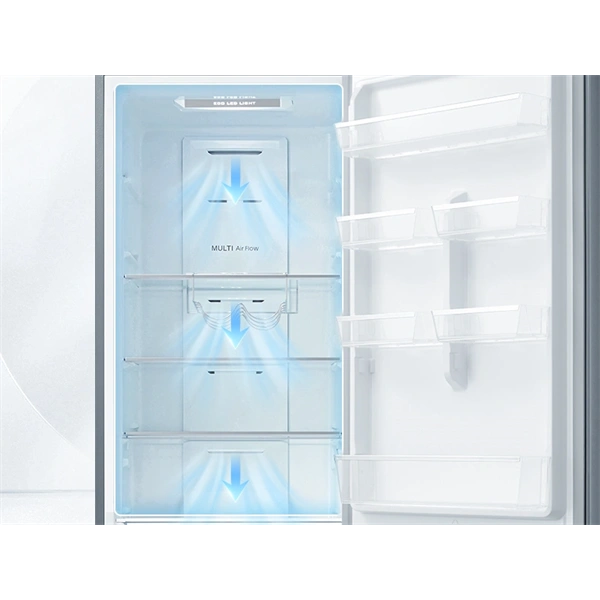 Midea MDRB489FGE02OE inox, alulfagyasztós, Hűtő: 247L, Fagyasztó:83L, No frost hűtőszekrény