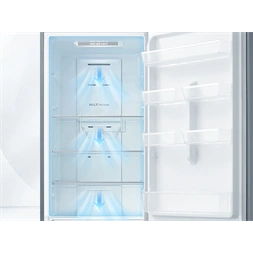 Midea MDRB489FGE02OE inox, alulfagyasztós, Hűtő: 247L, Fagyasztó:83L, No frost hűtőszekrény