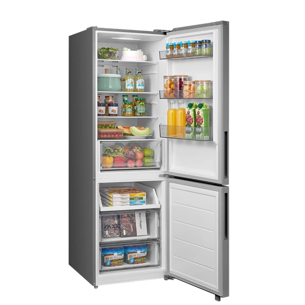 Midea MDRB548MME46 Space master inox, alulfagyasztós, Hűtő: 271L, Fagyasztó:130L, No frost hűtőszekrény