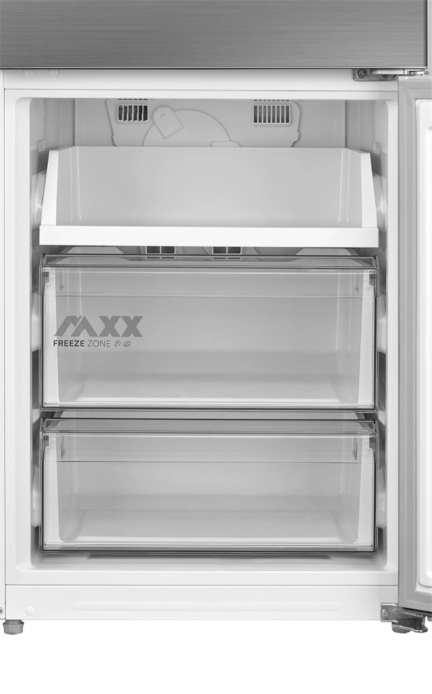 Midea MDRB600MME46 Space master inox, alulfagyasztós, Hűtő: 313L, Fagyasztó:130L, Total No frost hűtőszekrény