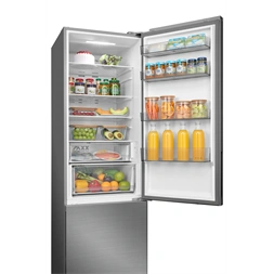 Midea MDRB600MME46 inox, alulfagyasztós, Hűtő: 313L, Fagyasztó:130L, Total No frost hűtőszekrény