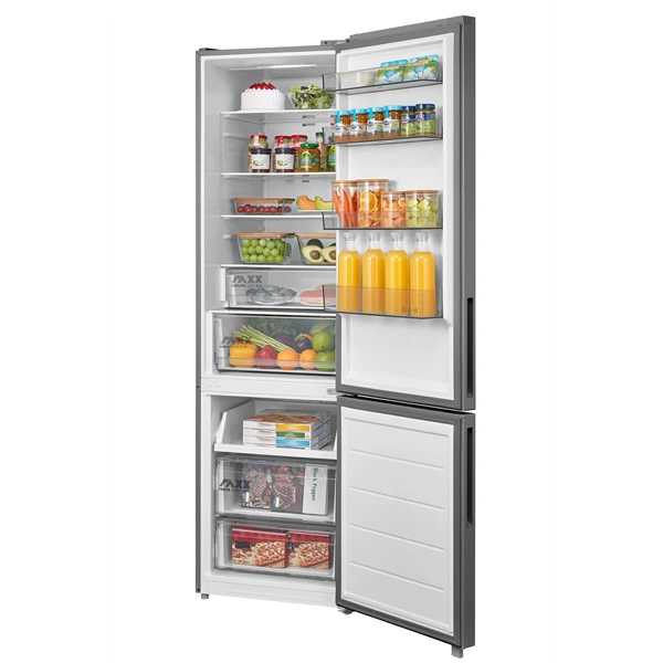 Midea MDRB600MME46 inox, alulfagyasztós, Hűtő: 313L, Fagyasztó:130L, Total No frost hűtőszekrény