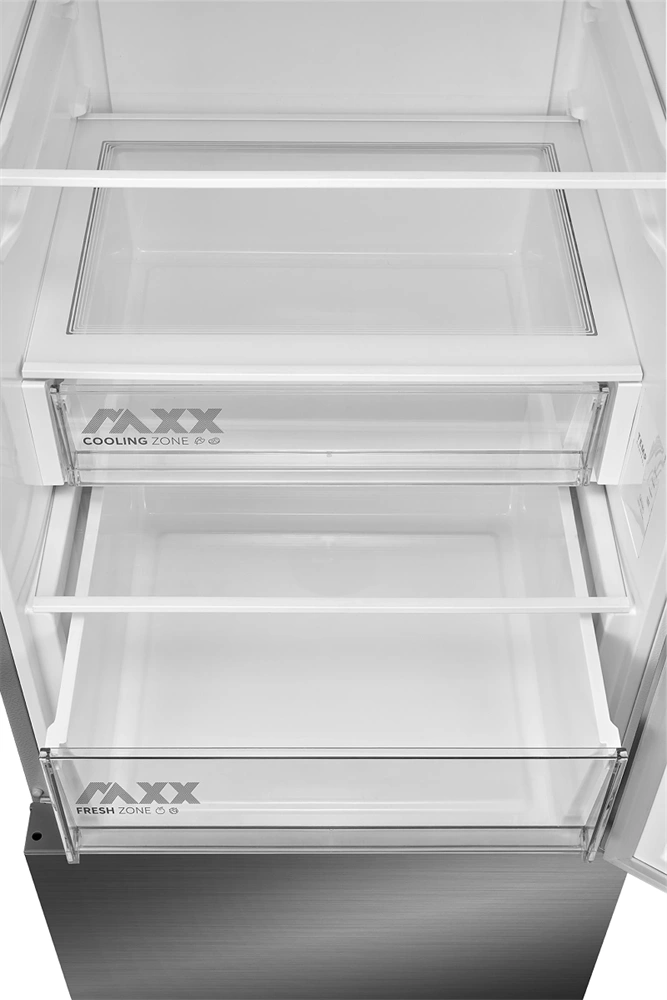 Midea MDRB600MME46 inox, alulfagyasztós, Hűtő: 313L, Fagyasztó:130L, Total No frost hűtőszekrény
