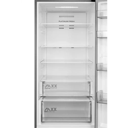 Midea MDRB600MME46 inox, alulfagyasztós, Hűtő: 313L, Fagyasztó:130L, Total No frost hűtőszekrény